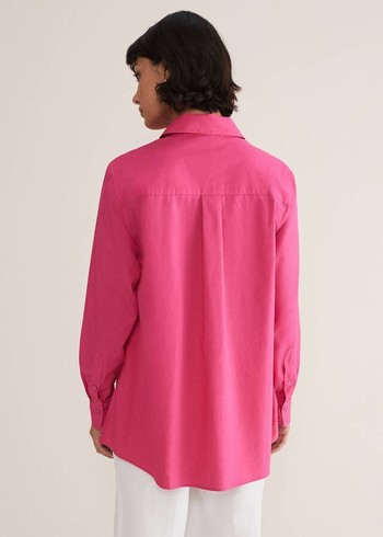 Phase Eight Pink Cotton Shirts Pink Canada | PXHUTM-037